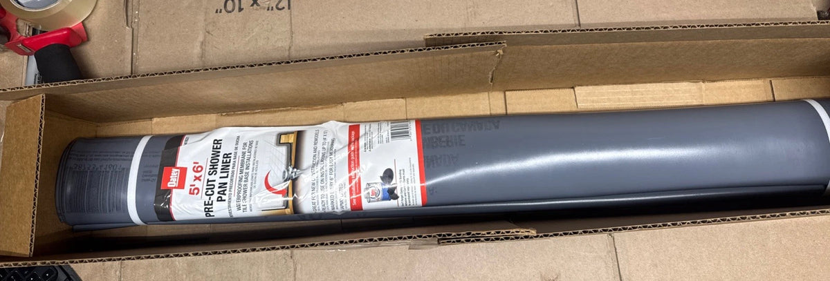 Oatey 41631 Gray PVC Shower Pan Liner 5 ft. x 6 ft Open Box.