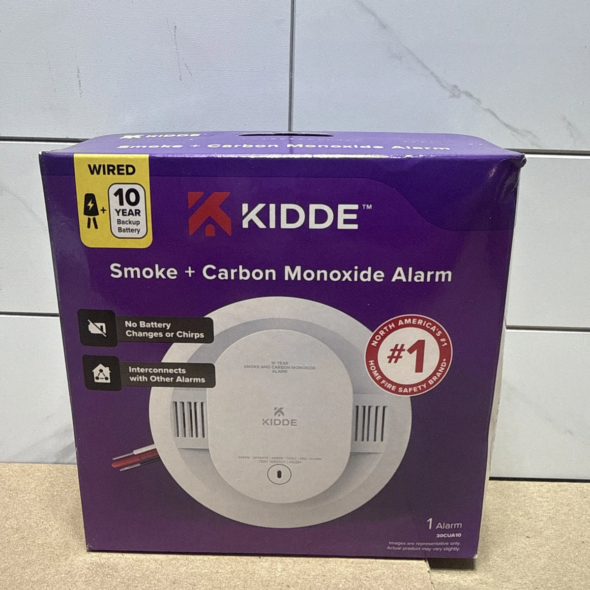 Kidde 30CUA10 10yr Combination Photoelectric Smoke CarbonMonoxide Alarm Hardwire