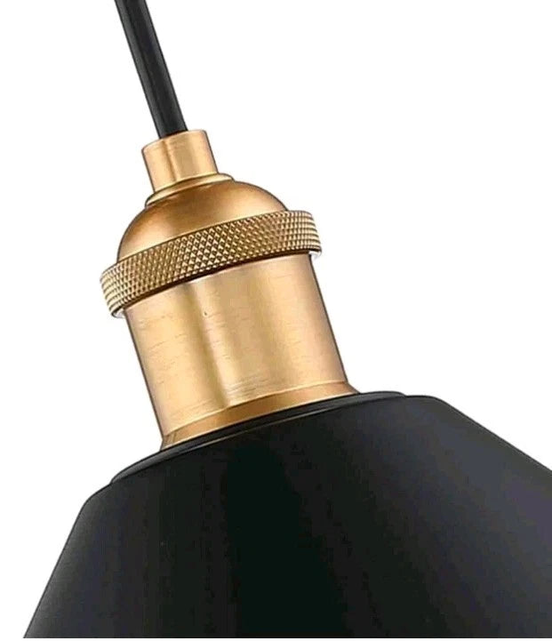 Uixe 8.8" Vintage Black Wireless Wall Lamp w/ Battery Operated Sconce Open Box