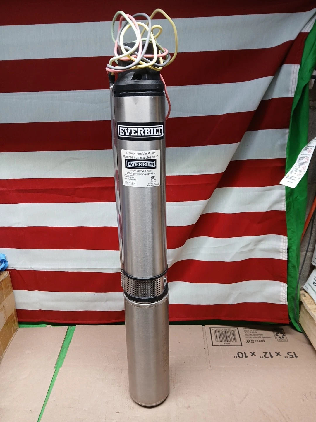 1 HP Submersible 3-Wire Motor 10 GPM Deep Well Potable Water Pump