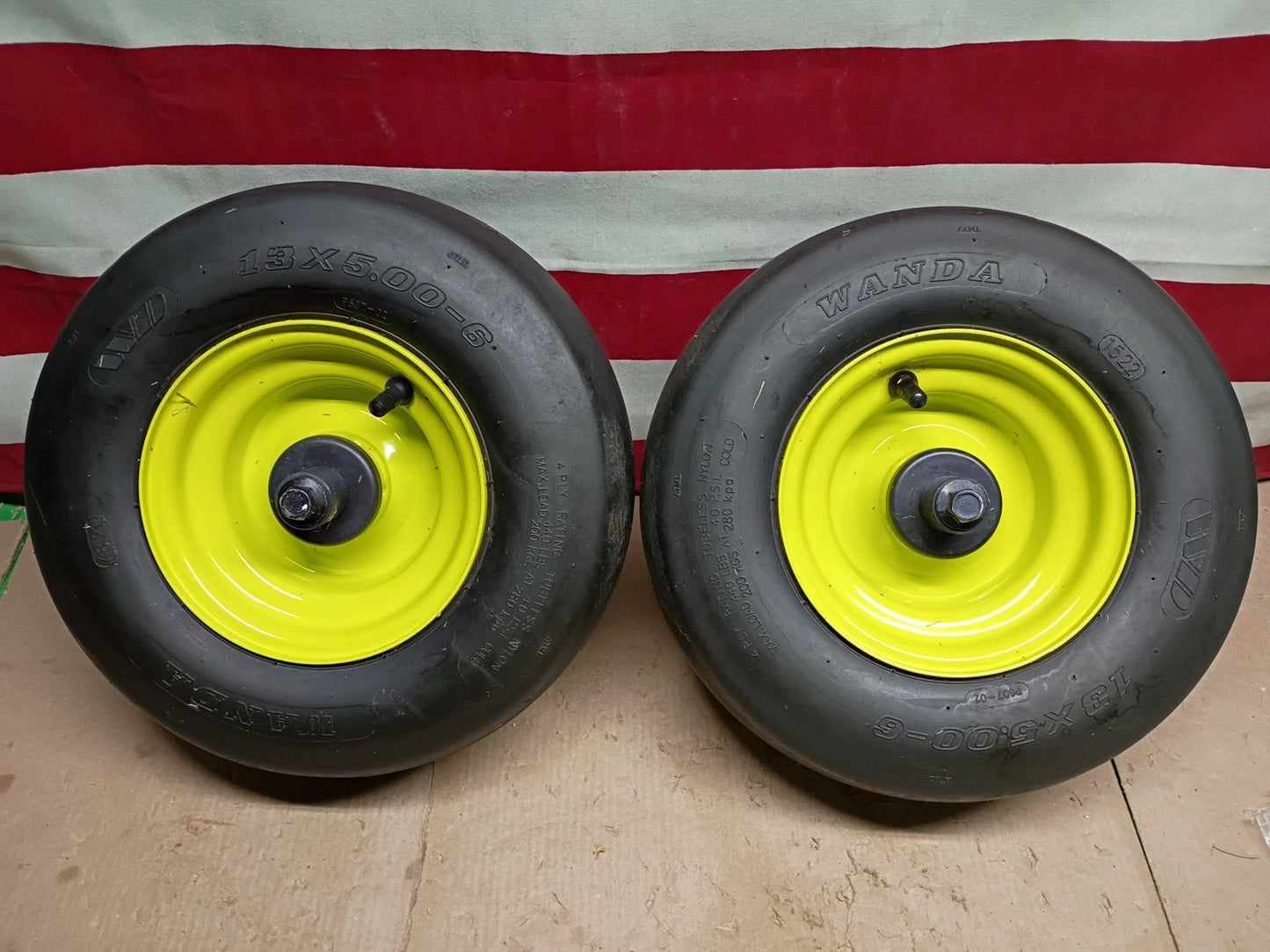 2 Front Wheel / Tire for Ryobi 54" Z54Li 80v Zero Turn Mower, Low Hours Used,