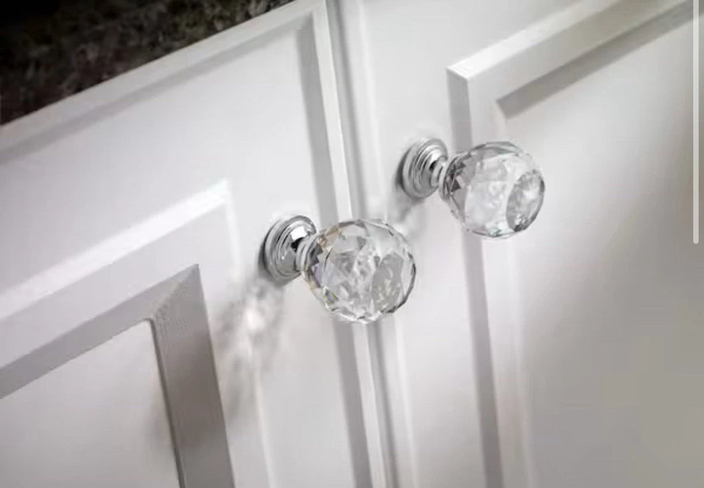 (12-Pk) Liberty Faceted Crystal Knob Chrome 1-3/16" P30779C-CHC-CP