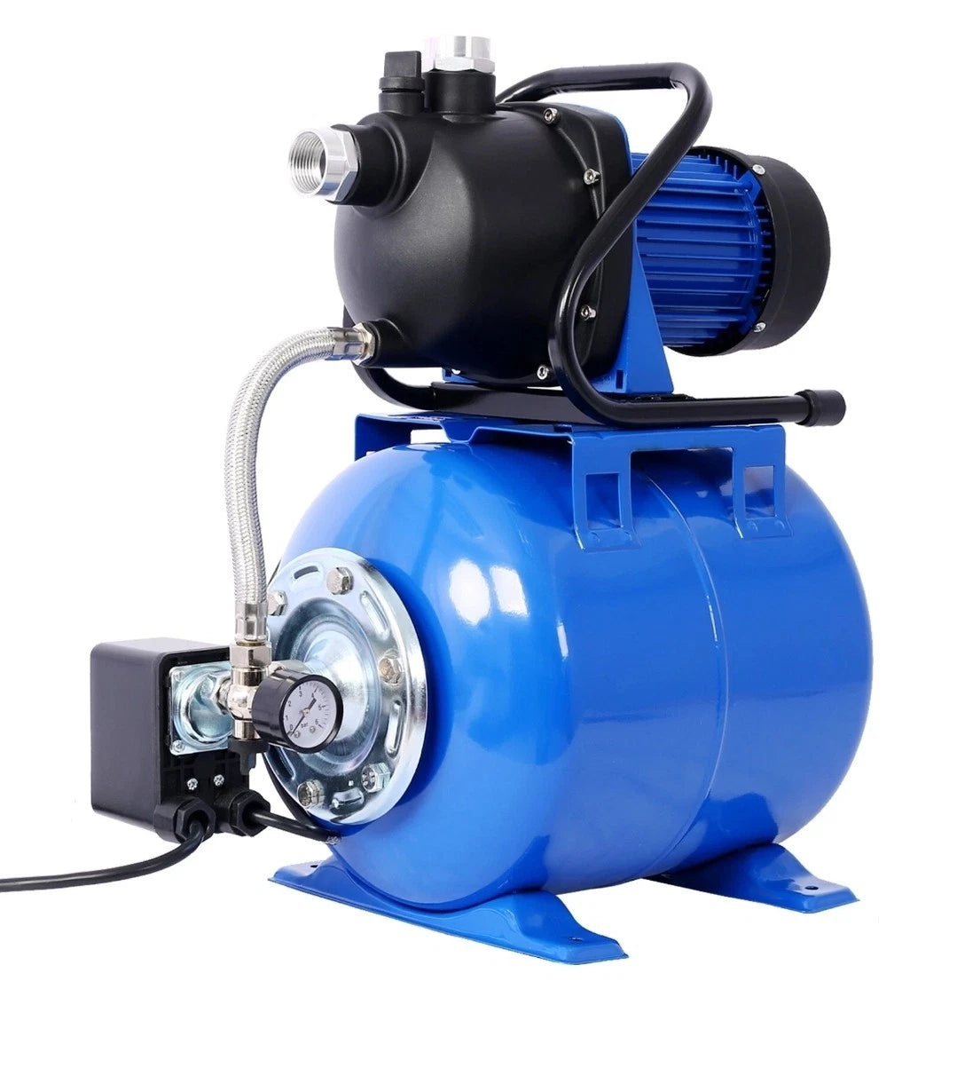 1.6HP Shallow Well Pump with Pressure Tank Automatic Water Booster for Home