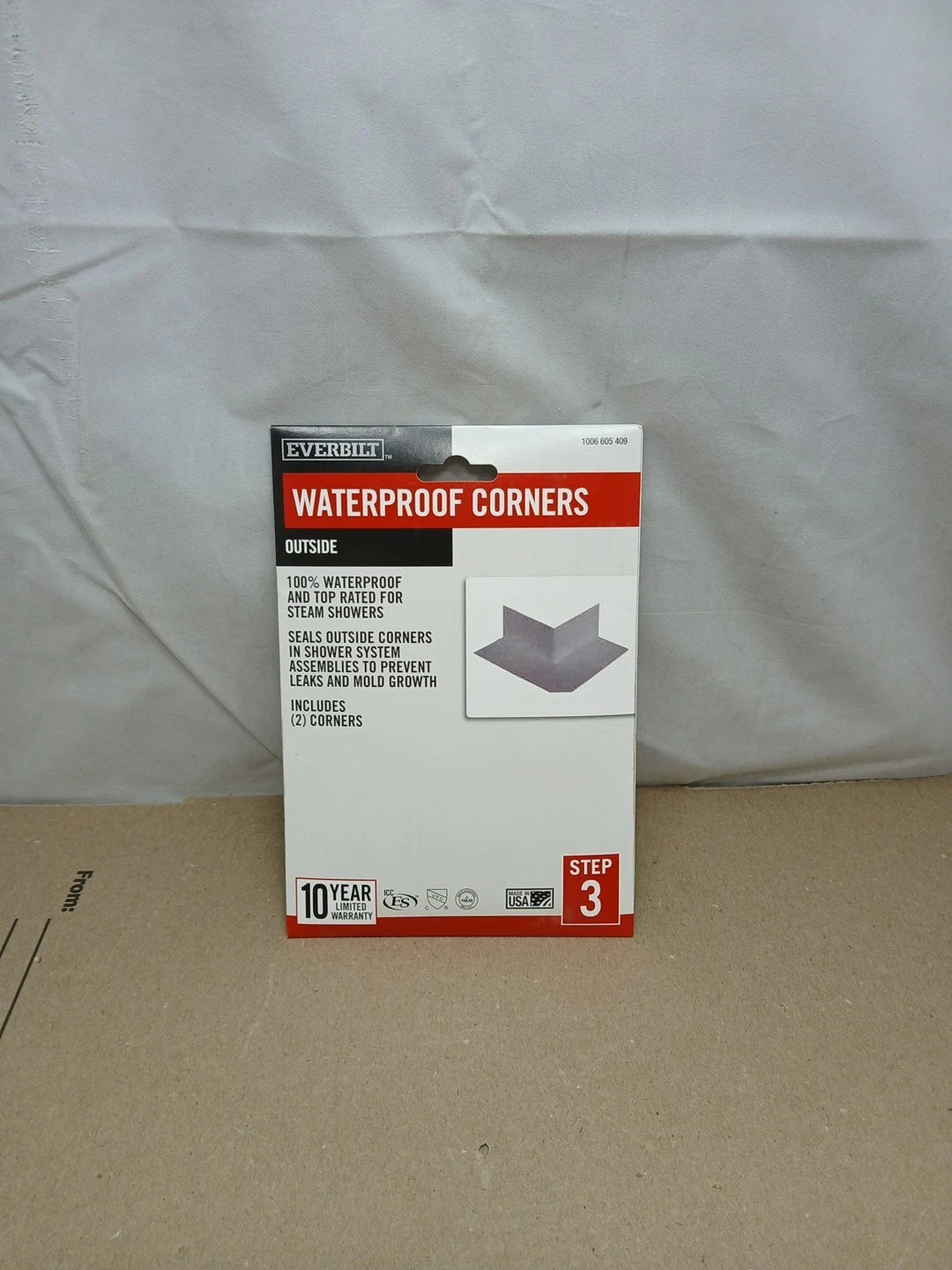 20pck Everbilt EVBWPOC2PK Watershield Shower System 90° Waterproofing Corners