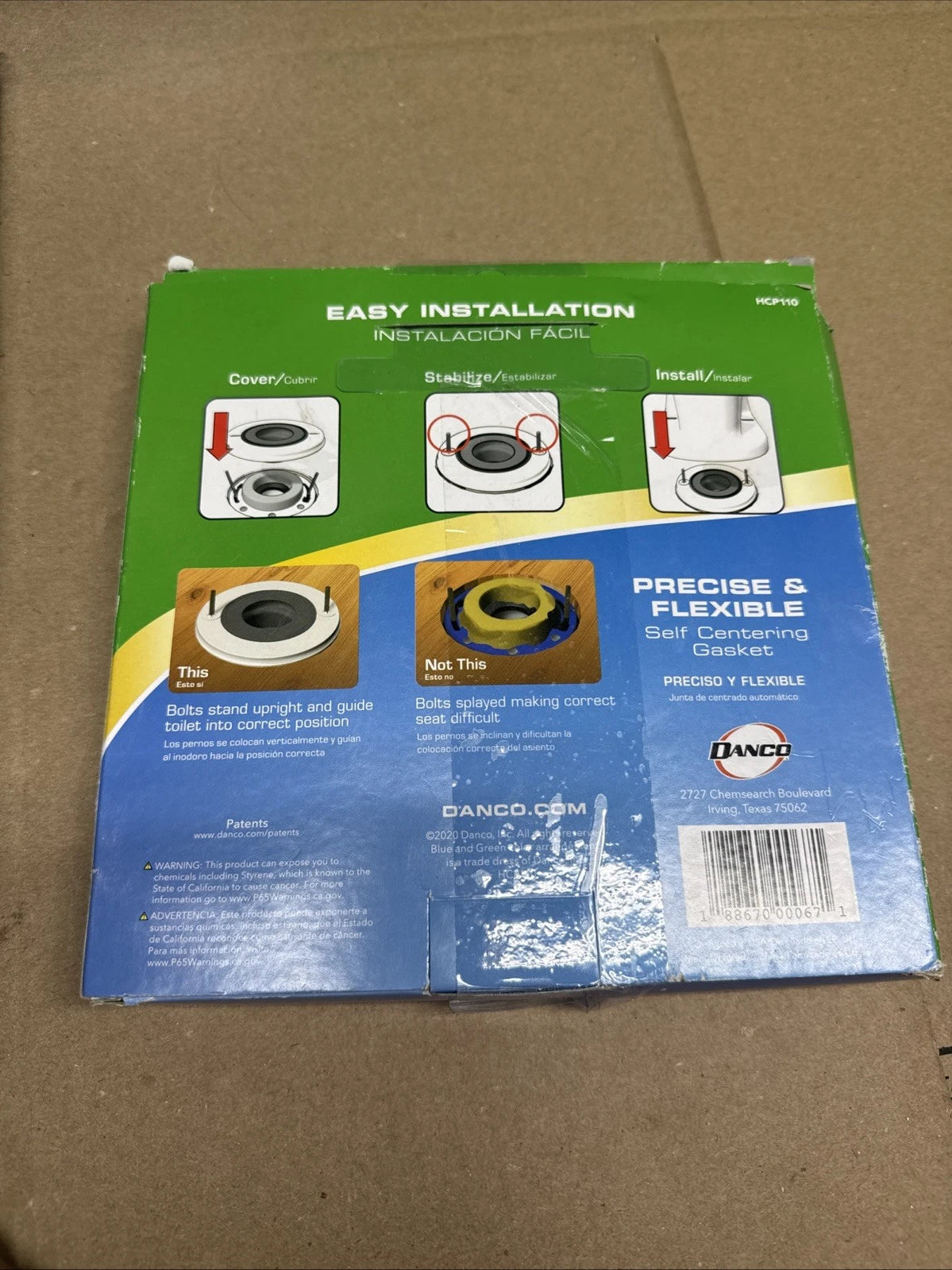 LOT OF 5 DANCO HCP110X Wax Ring,Universal Fit 29VM61