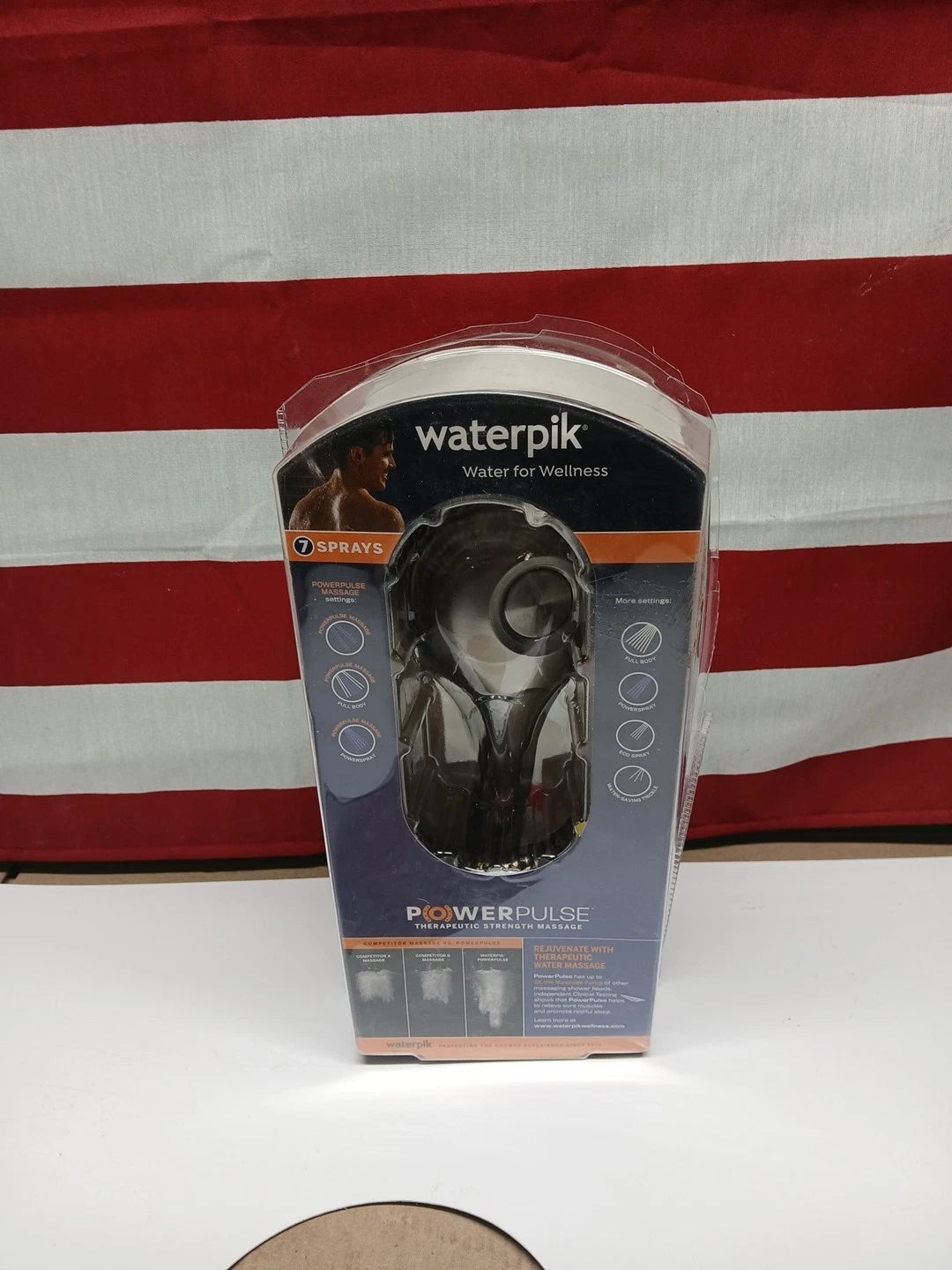 Waterpik PowerPulse Massage Hand Held Shower Head Brushed Nickel 7 Settings