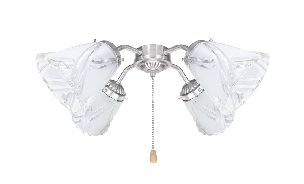 4pack Aspen creative #23124-4 Transitional Frosted&Clear Ceiling Fan Replacement