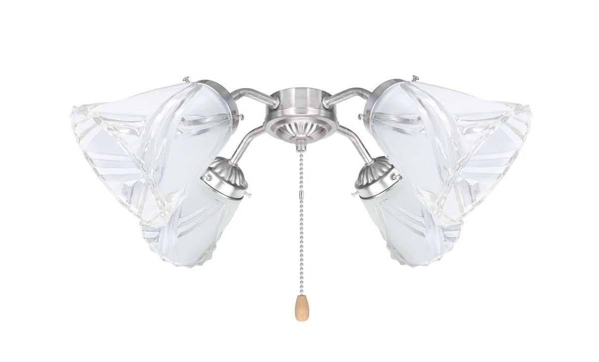 4pack Aspen creative #23124-4 Transitional Frosted&Clear Ceiling Fan Replacement