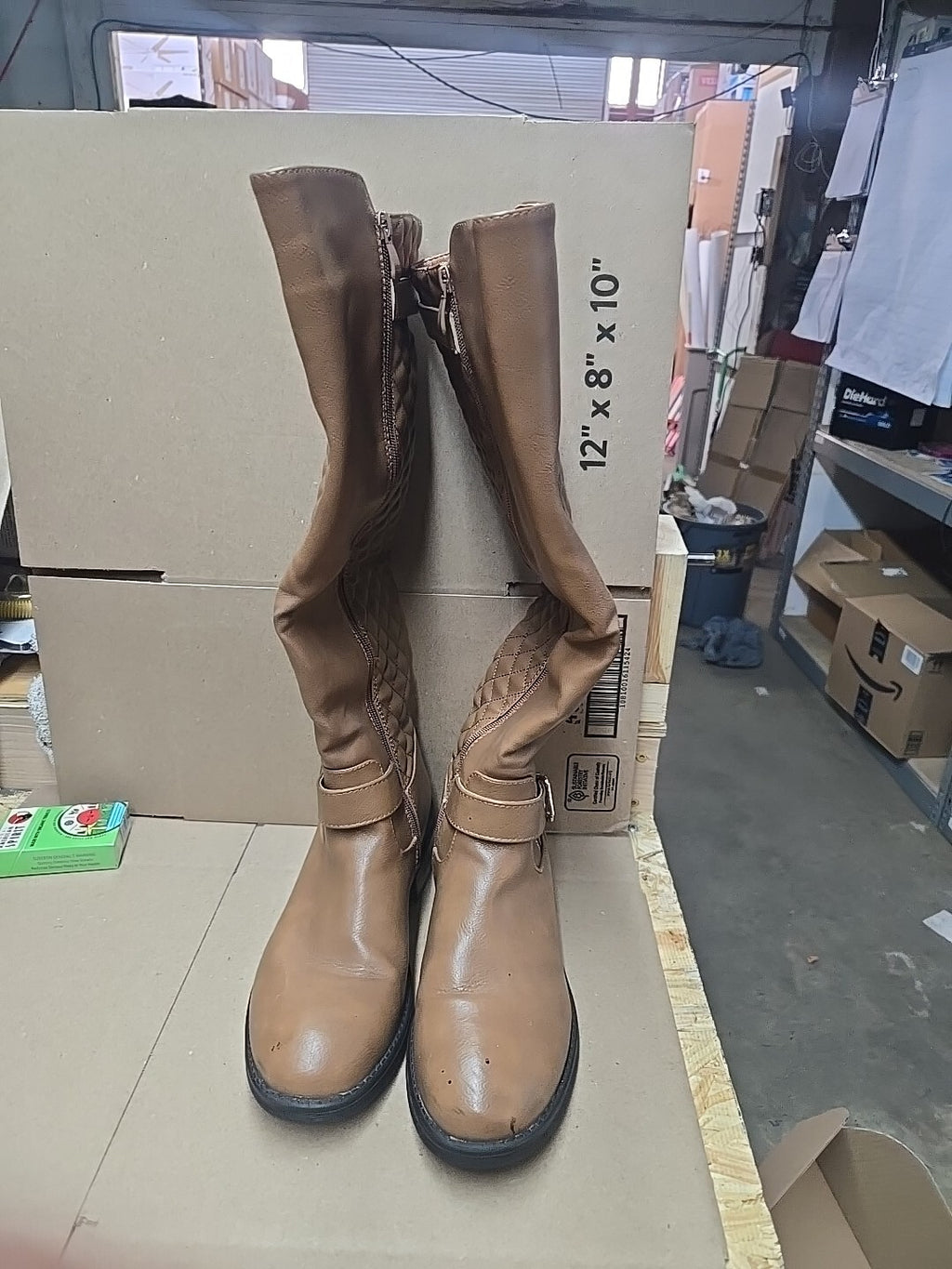 DREAM PAIRS Women's Wide Calf Comfortable Winter Knee High Riding Boots Sz 8.5