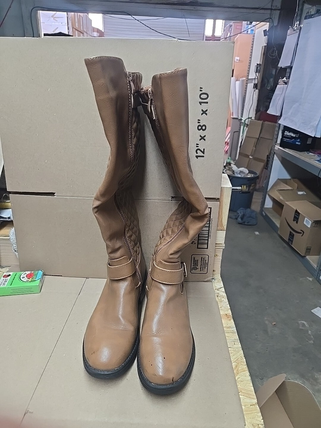 DREAM PAIRS Women's Wide Calf Comfortable Winter Knee High Riding Boots Sz 8.5