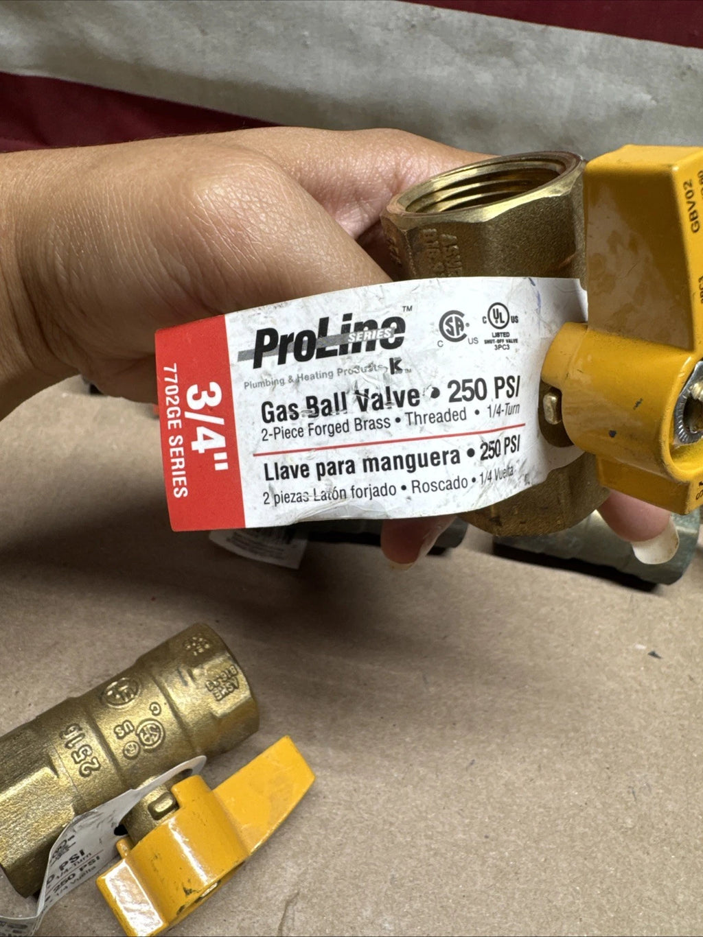 Lot Of 6 ProLine 110-224HN Gas Ball Valve, Quarter Turn, Brass, 3/4-In.
