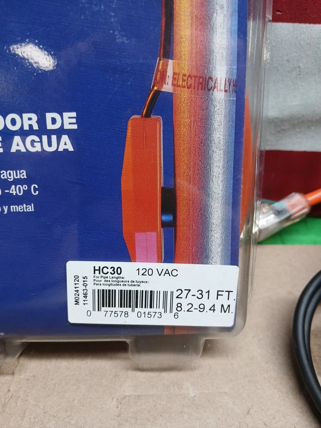 2pck 15-19 Feet Frost King Electric Water Pipe Heat Cable HC30 NEW OB