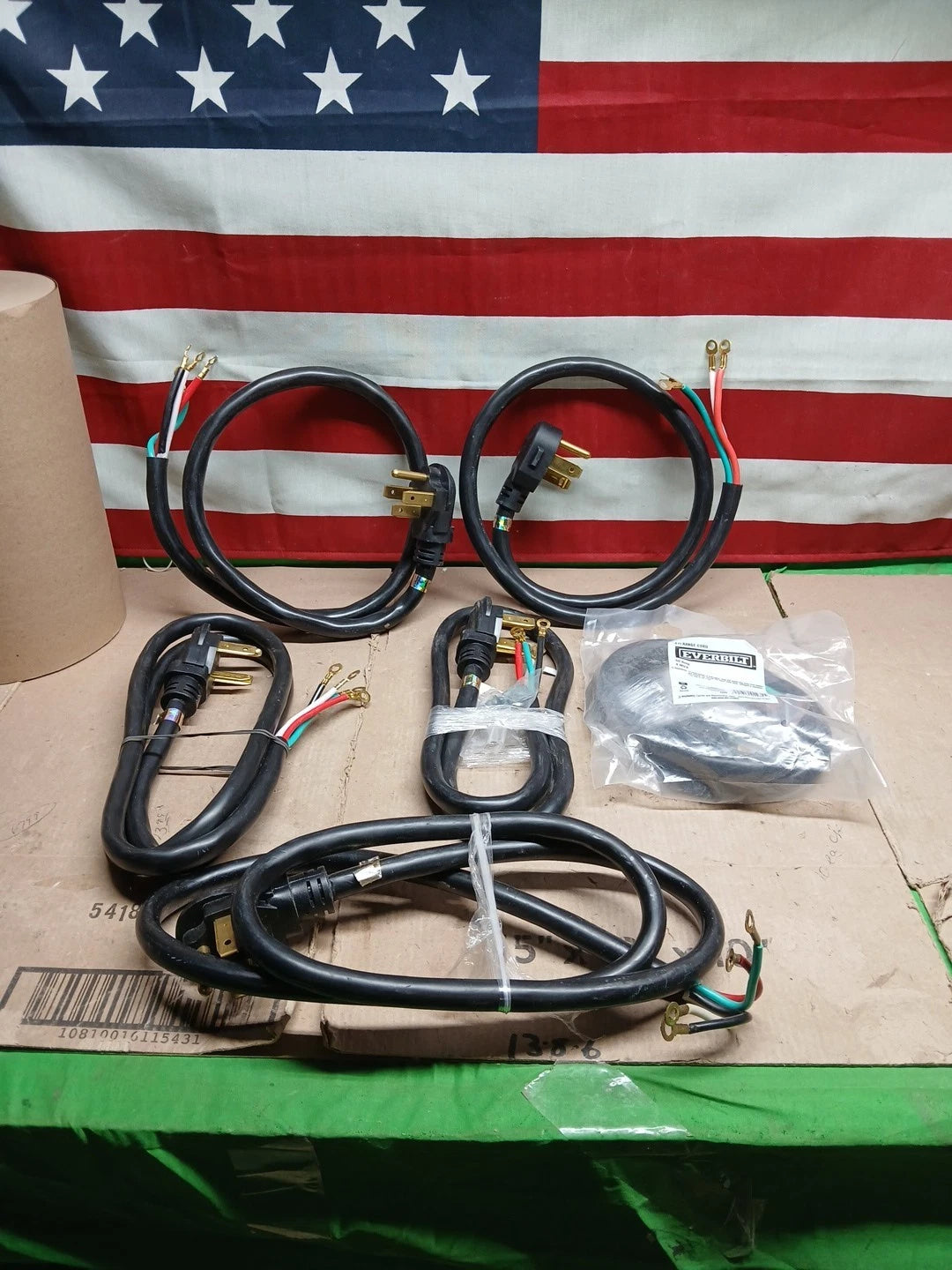 6 PACK Everbilt 61245HD 4ft Range Stove Cord Plug 50 Amp 4 Wire 4 Prong