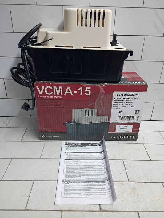 Brand New Little Giant VCMA-15ULS HP 115-Volt Condensate Pump w/Safety Switch OB