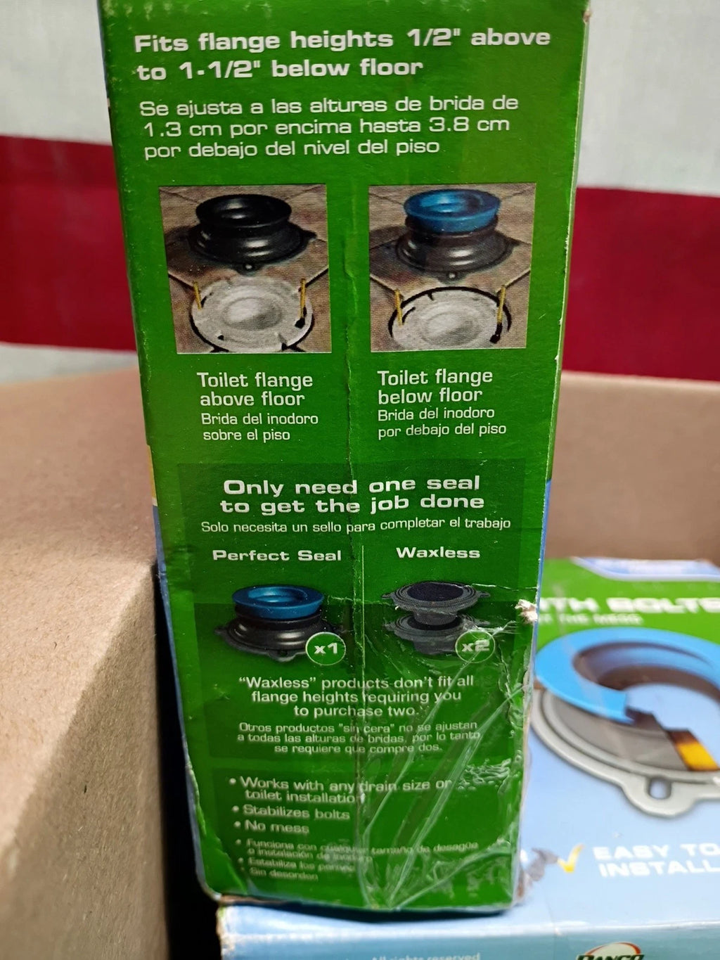 6pk Danco Perfect Seal, 10826, Toilet WaxRing With Bolts, Toilet Install Kit, OB