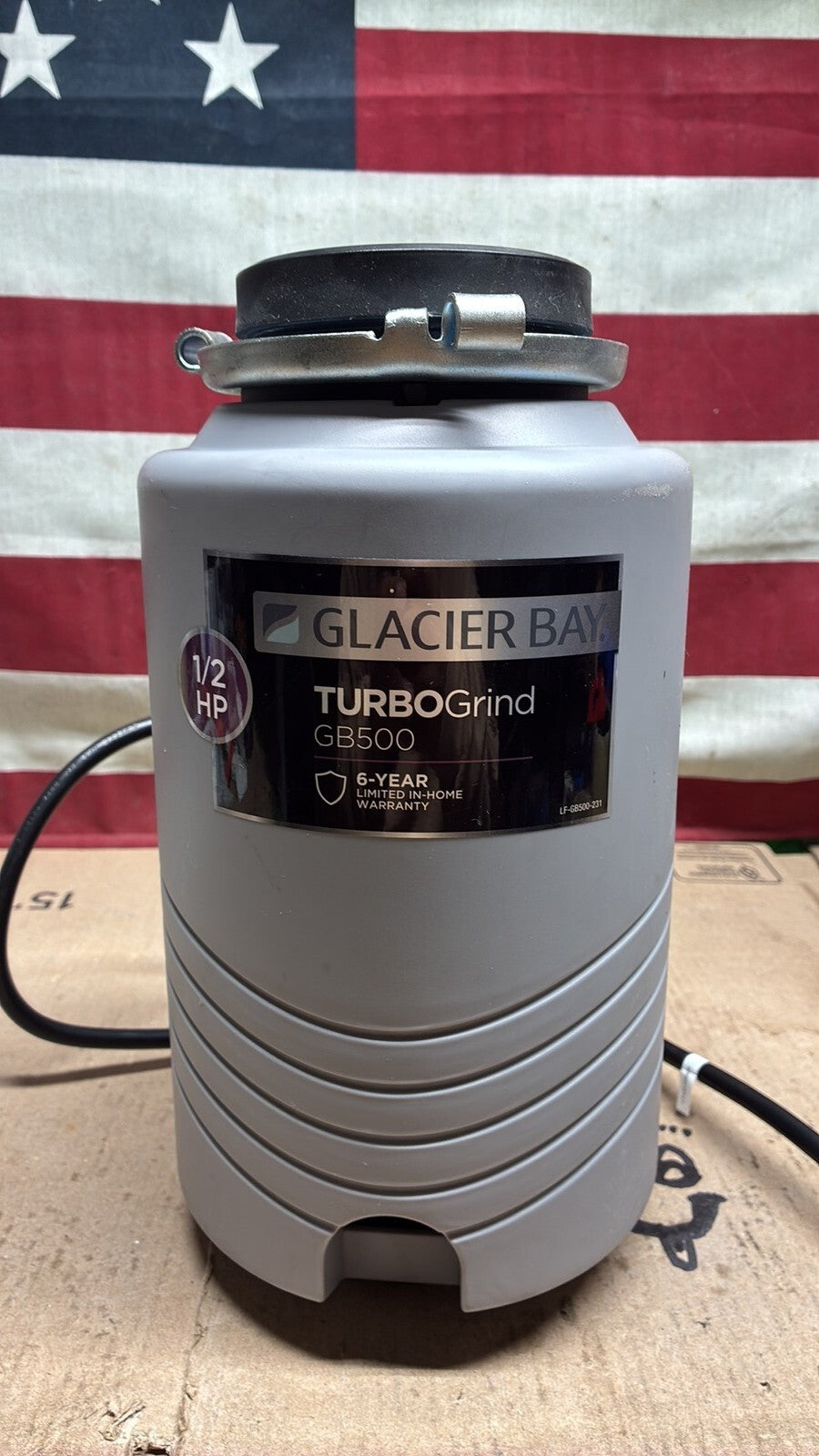 Glacier Bay TurboGrind GB333 1/2 Hp Garbage Disposal OB *READ DESCRIPTION*