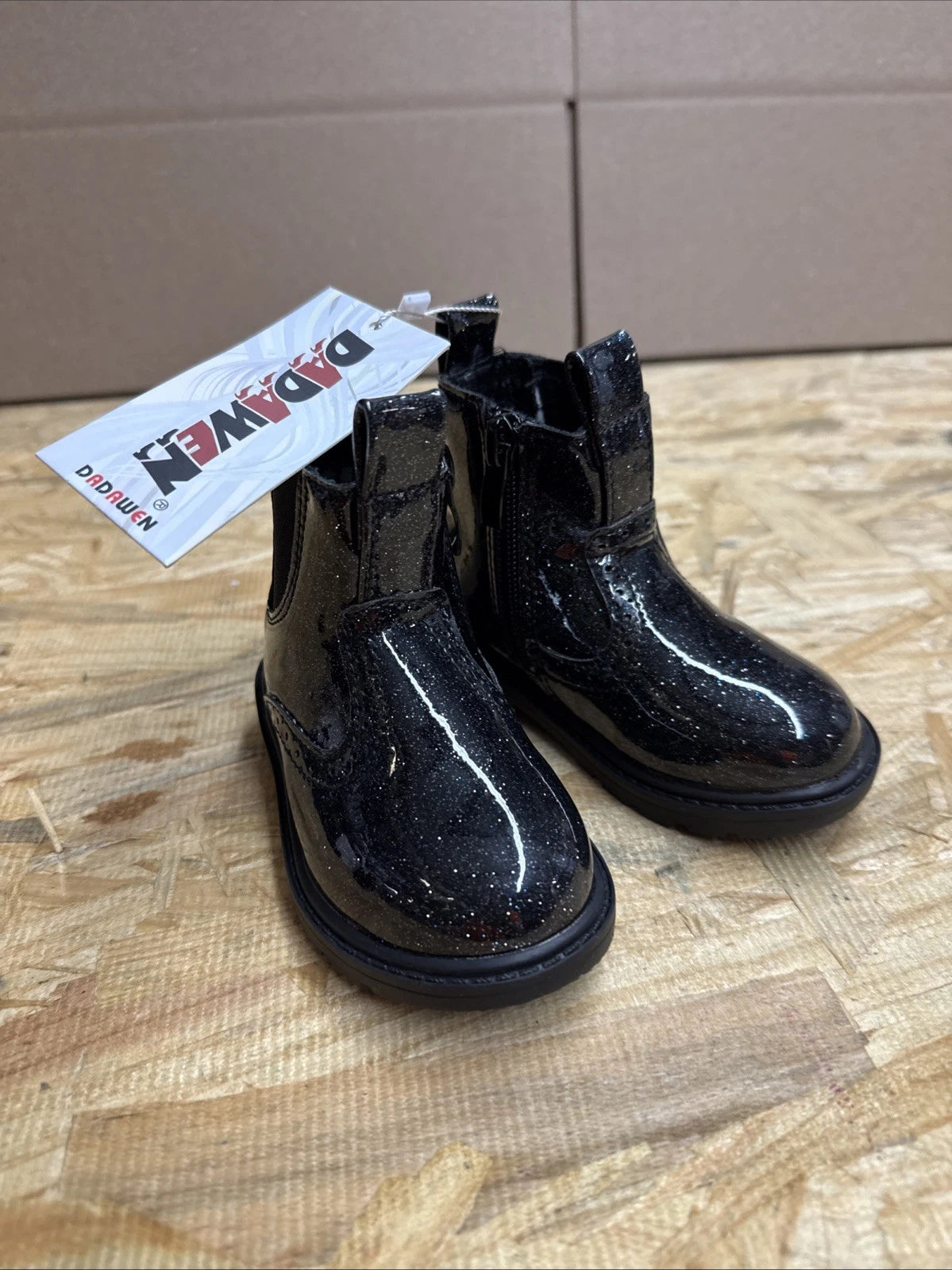 DADAWEN Toddler Size 5 Boots waterproof outdoor sidezipper comfort ankle booties