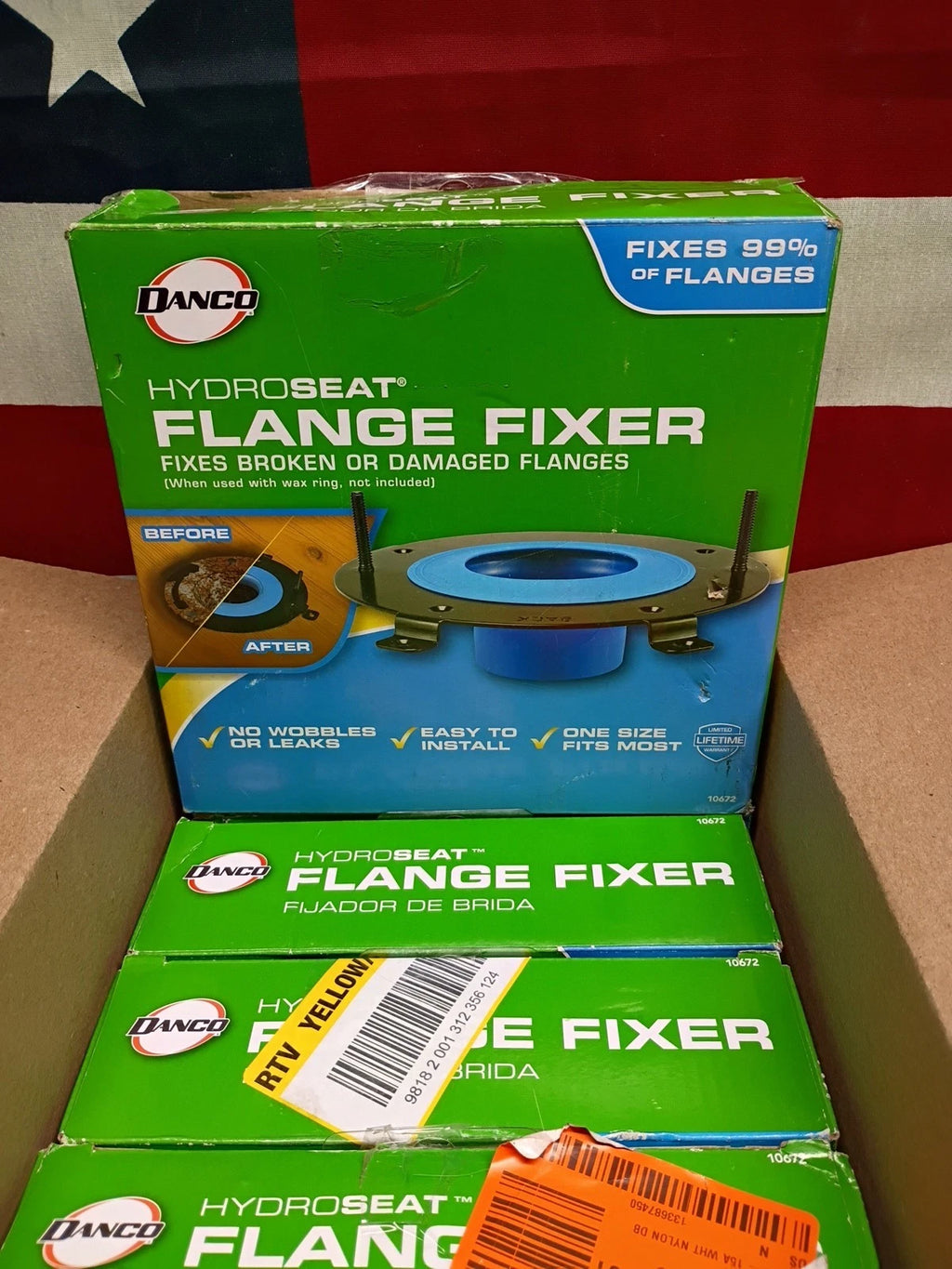 6Pk Danco HydroSeat Toilet Flange Fixer 10672, Replacement, OB