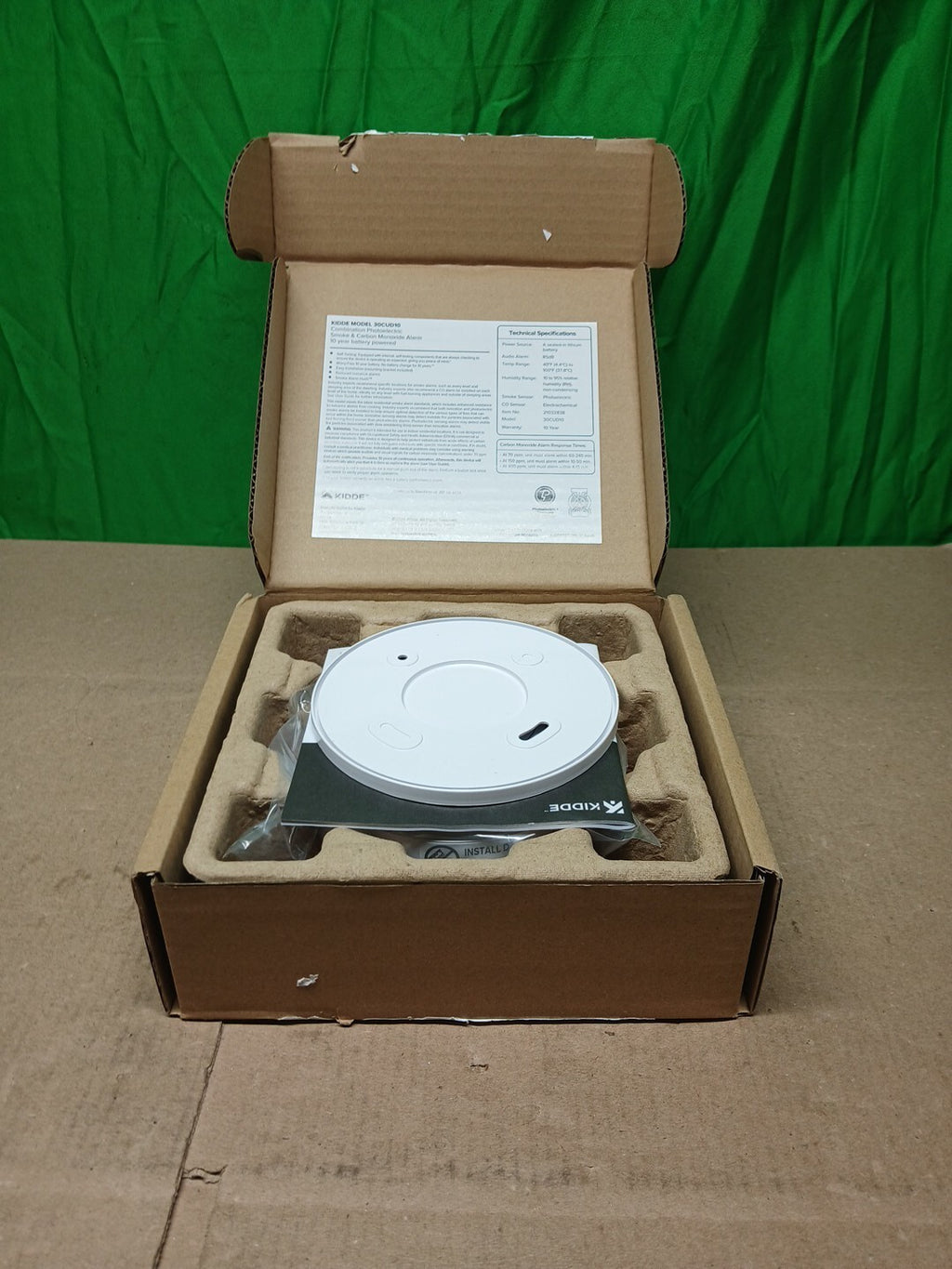 Kidde Smoke & CO Detector, 10-Year Battery, LED Warning Indicators 30CUD10..