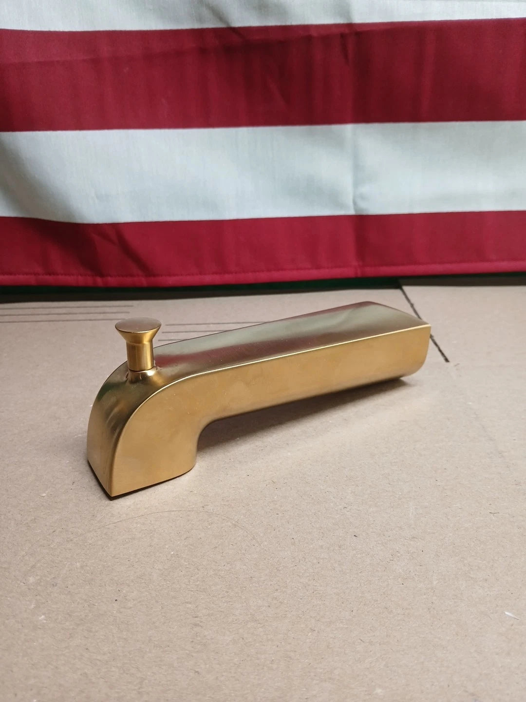 KOHLER Pitch Wall-mount diverter bath spout in Vibrant Brushed Moderne Brass