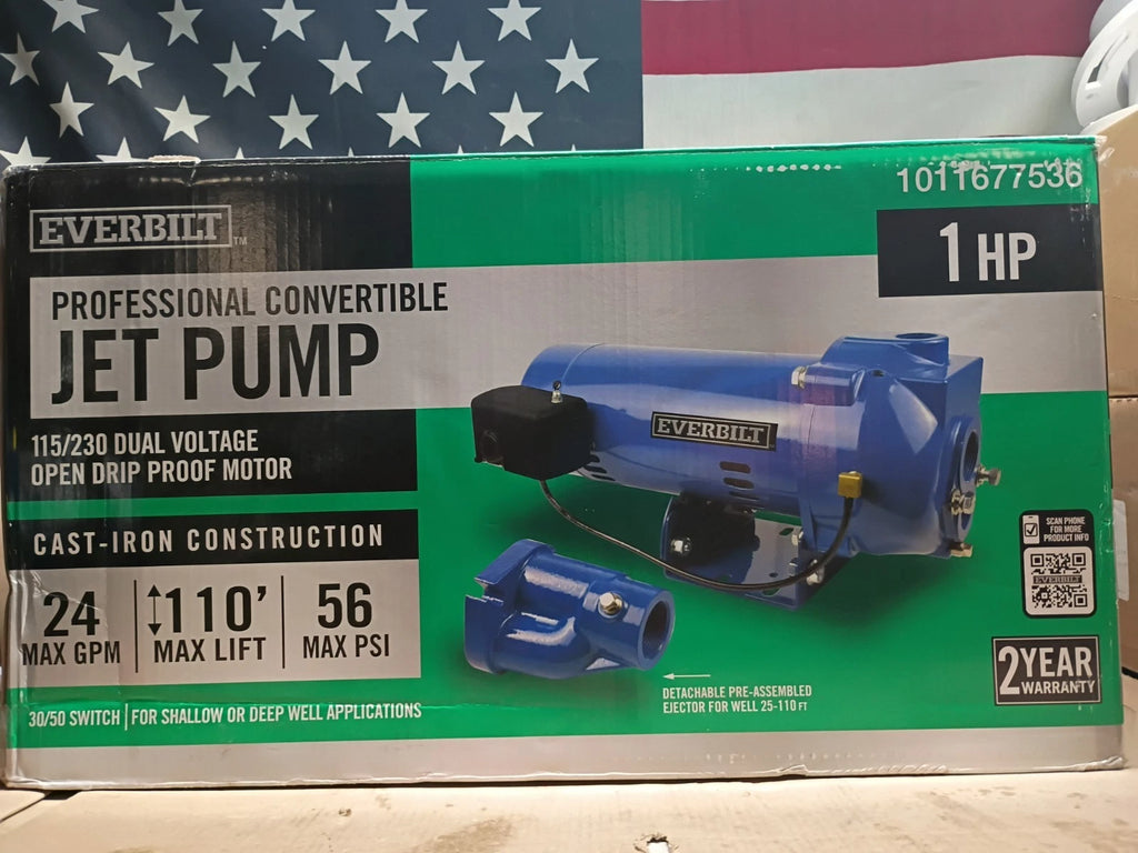 Everbilt HDCWJ10 1HP Professional Convertible Jet Pump NEW OPEN BOX