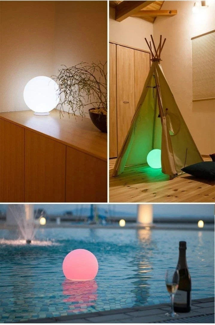 Mr.Go 10 Ultra-Fun Waterproof RGB Color-Changing LED Ball Light Orb Globe Lamp.