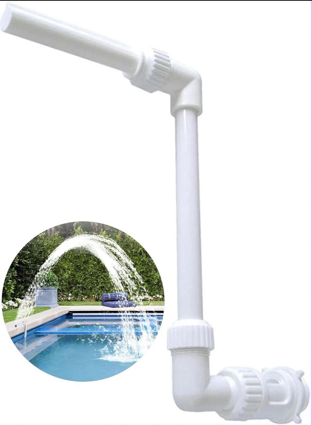 Pool Waterfall Fountain Spray – Adjustable Pool Water Sprinkler & Aerator for