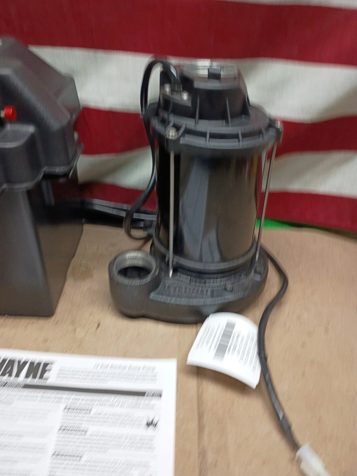 Wayne ESP25N Upgraded 12V Battery Backup System Black Backup Pump **READ DISCR**