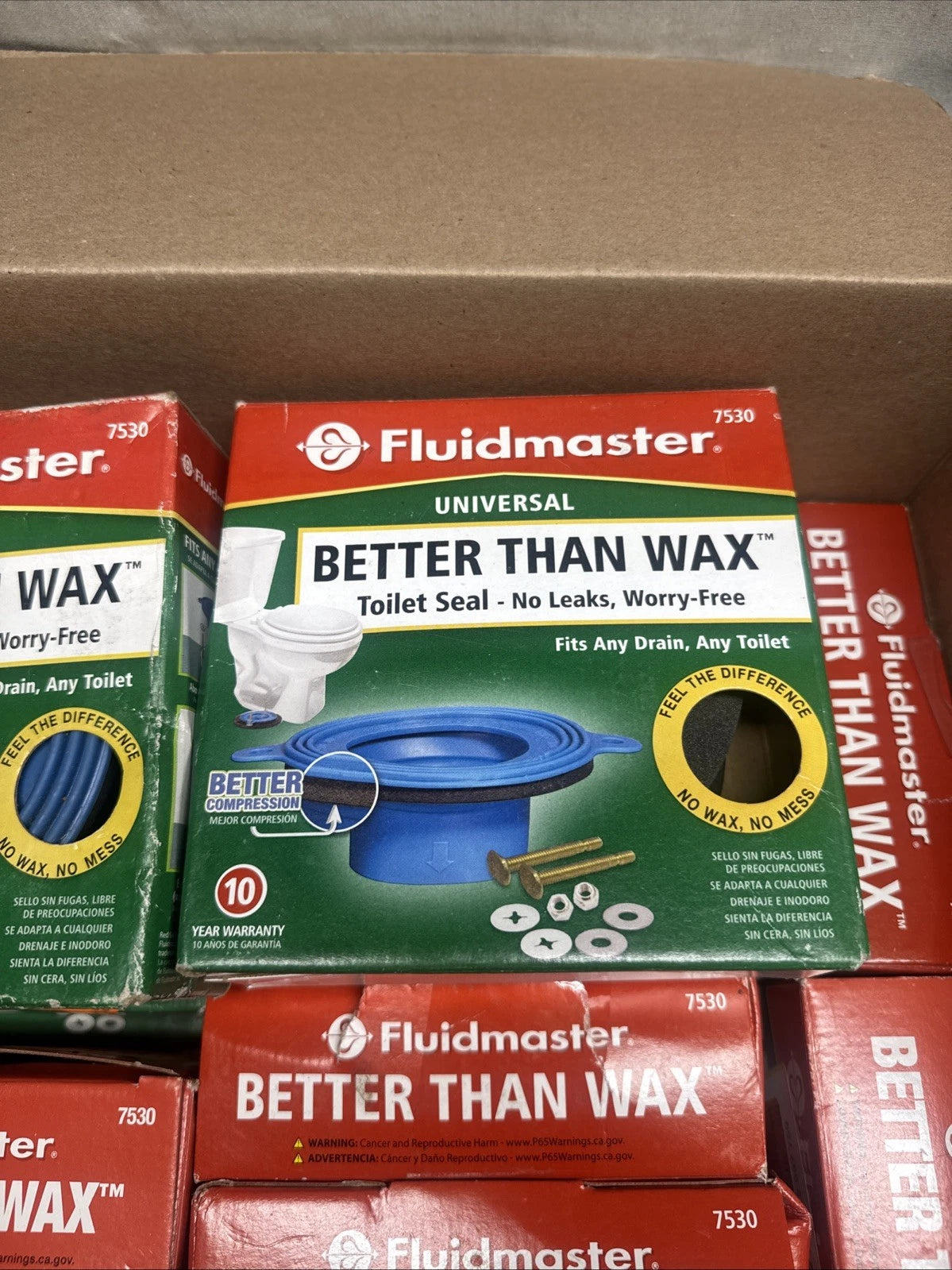 15pk Fluidmaster, Universal Better Than Wax Toilet Seal Missing Bolts 7530