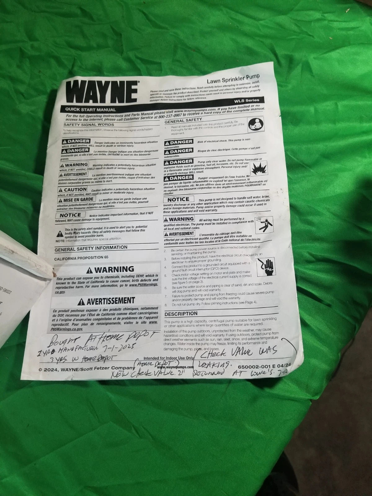 Wayne 1-1/2 HP Cast Iron Quick-Prime Lawn-Sprinkler Pump