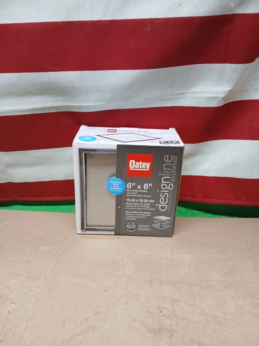OATEY Designline Tile 6 in x 6 in. Stainless Steel Square Shower Drain
