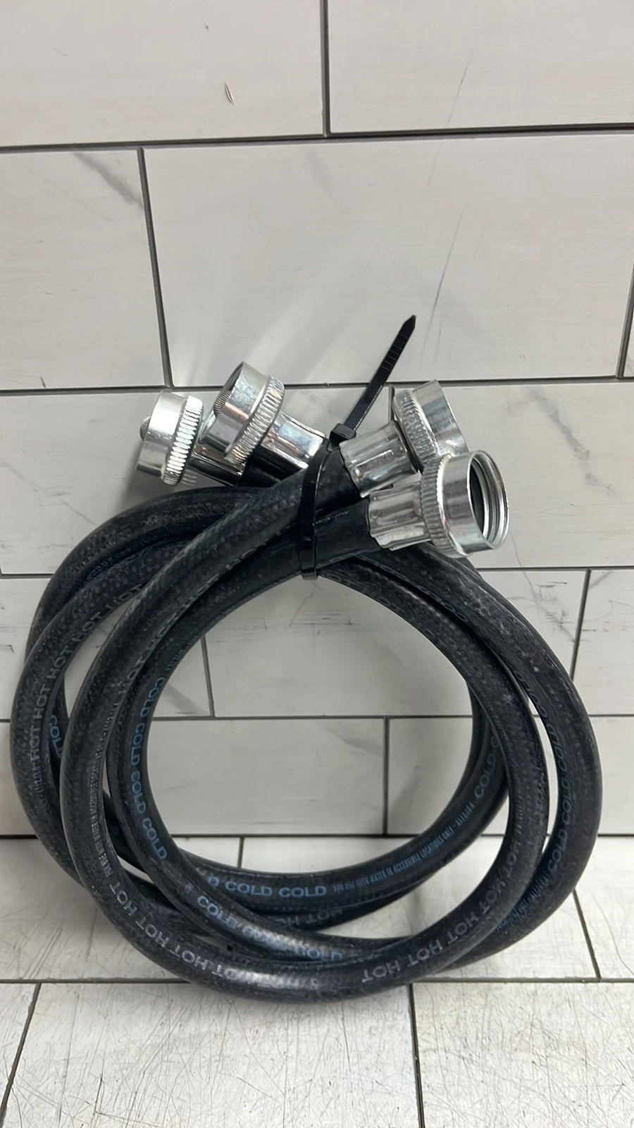4 assorted rubber washing machine hoses sets 4-5’ length new open box