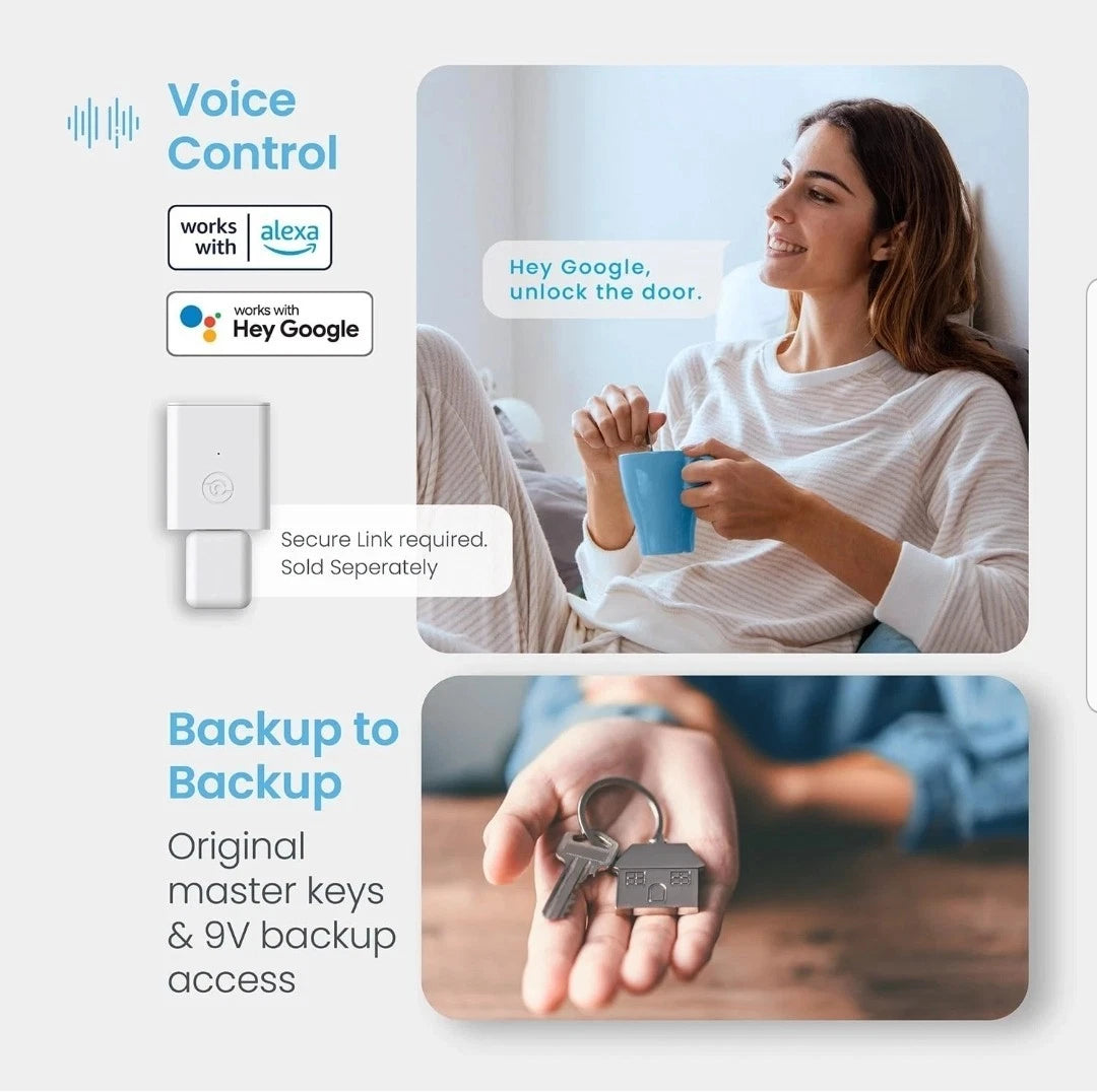Secure Plus Bluetooth Smart Door Lock, Keyless Entry with PIN Genie® Digital ...