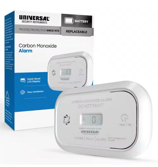 AA Battery Powered Carbon Monoxide Detector with Digital Display NEW