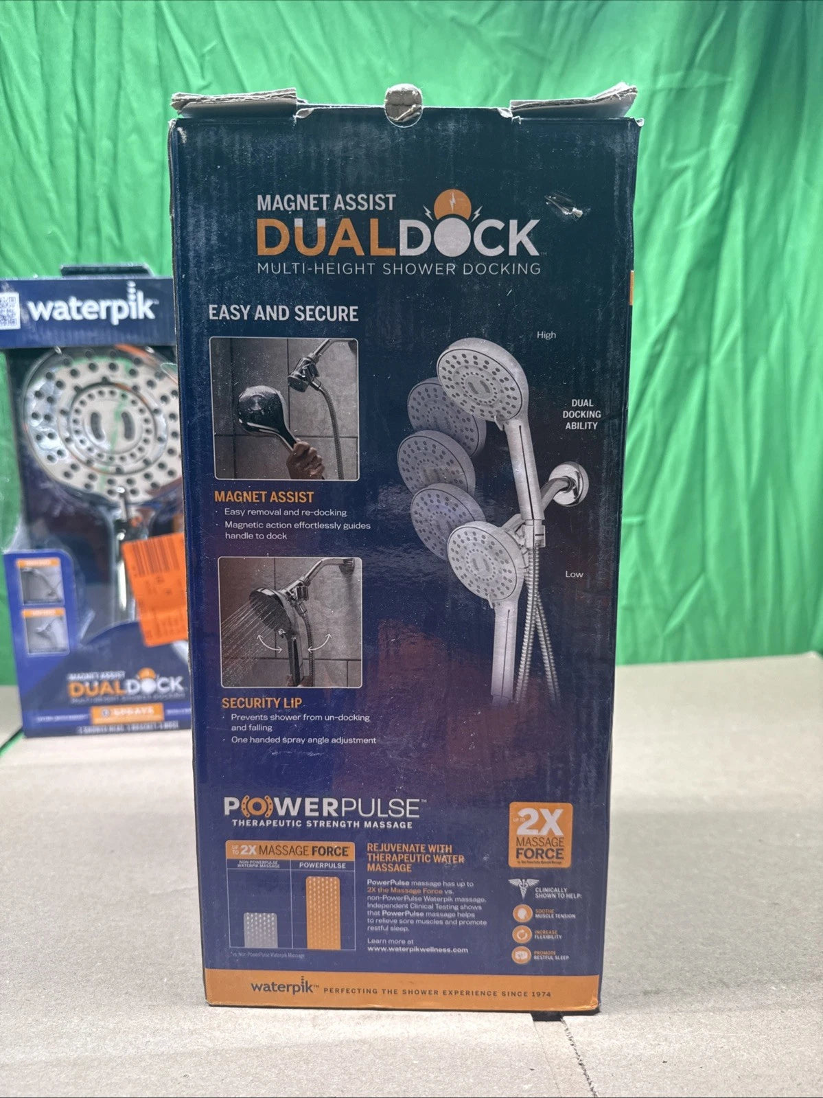 Waterpik 8-Spray Wall Mount Magnet Multi Height Handheld Shower Head 1.8 GPM