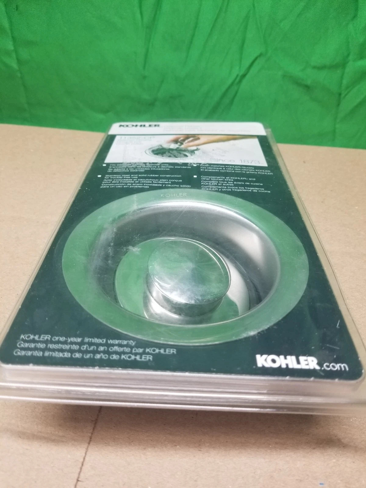 KOHLER Disposal 4.5 in. Flange with Stopper in Polished Chrome NEW