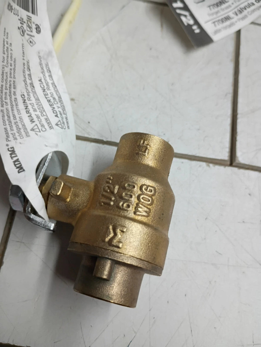Streamline 117-843H (Set of 25) 1/2 in" Brass 1700NL Ball Valve SWT Solder