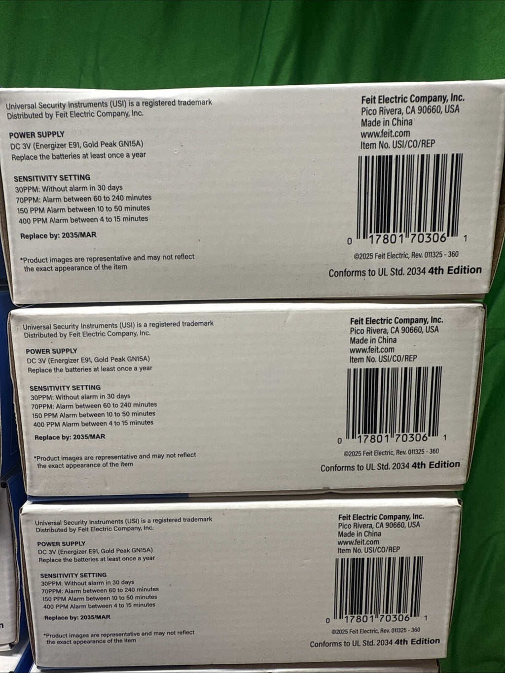 AA Battery Powered Carbon Monoxide Detector with Digital Display NEW
