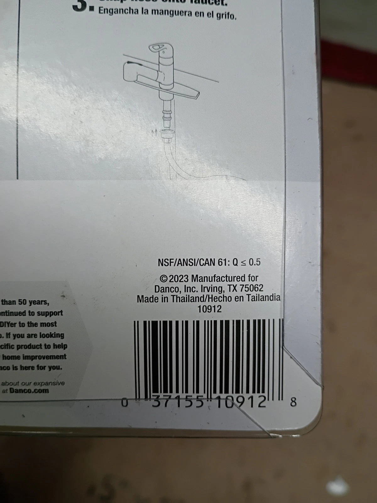 2PK Danco 10912 Delta and Moen Faucet Pull-Out Spray Hose Quick Connectors, OB,