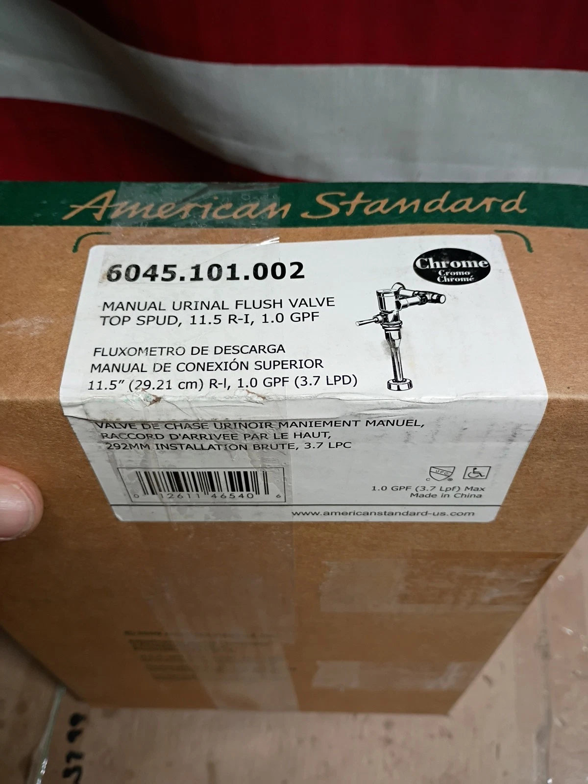 American Standard Manual Urinal Flush valve “6045.101.002 Top Spud 1.0 GPF (PC)