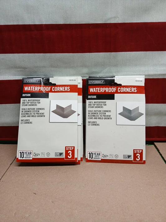 LOT OF 10 2pk Everbilt Watershield Shower System Waterproof Outside Corners