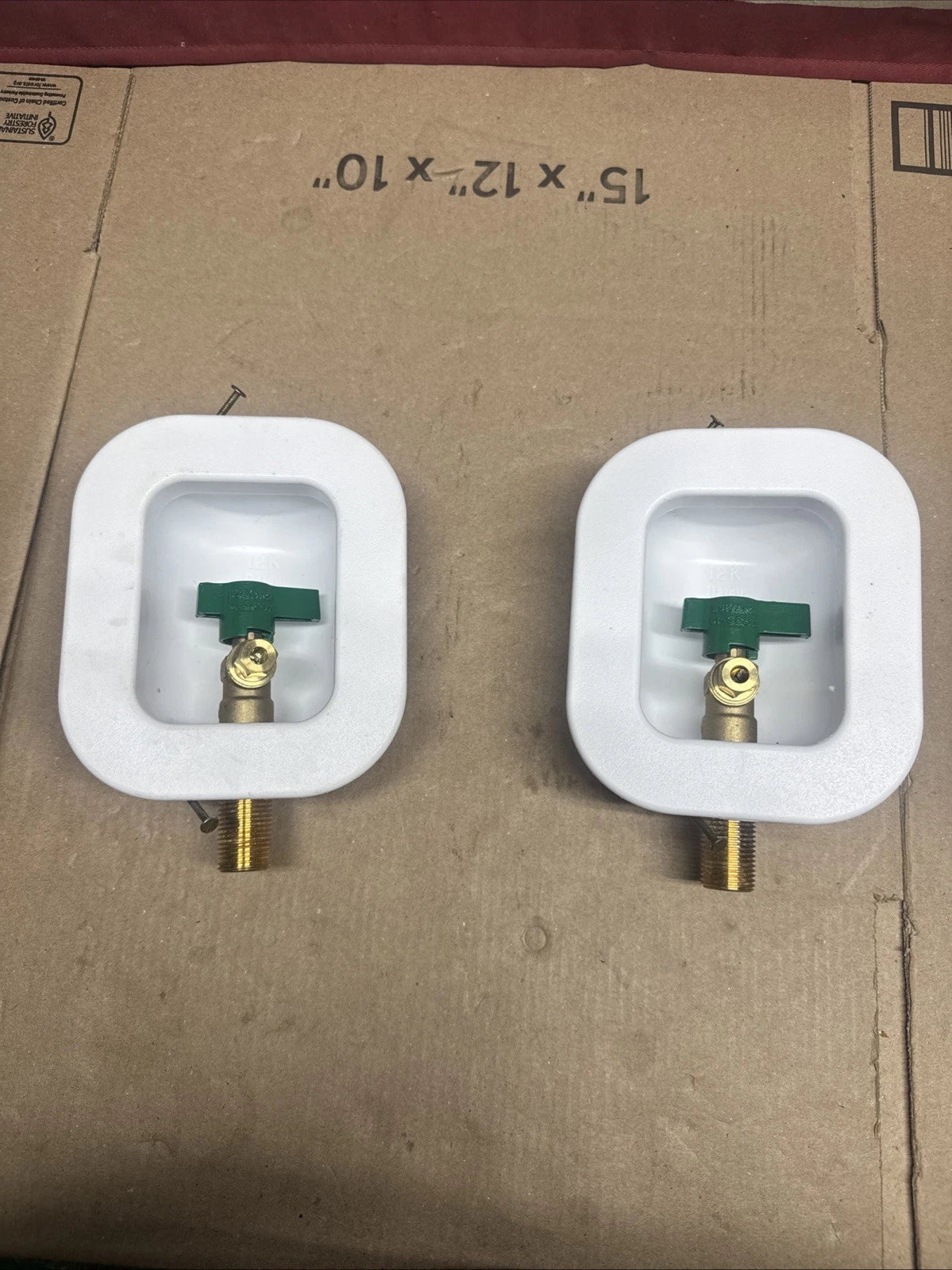 Lot Of 2 Oatey Commercial Ice Maker Box Brass White 1/2" FIP 39130