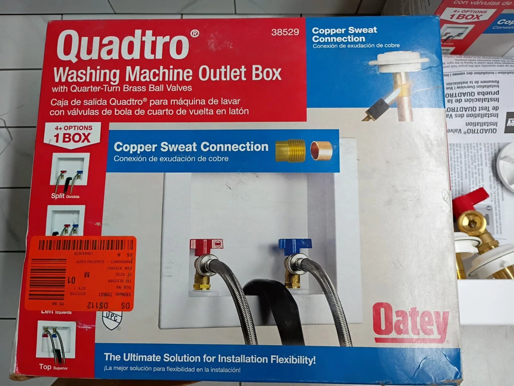(2 Pack) Oatey 38529 Washing Machine Center Drain Outlet Box With Swt Valves OB