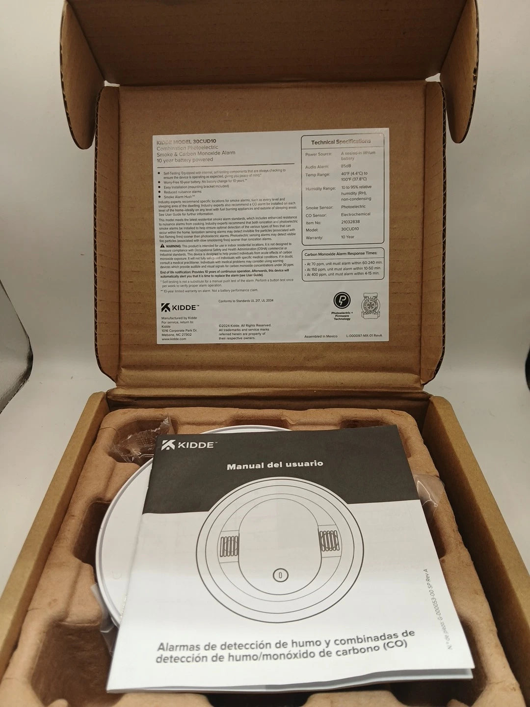 Kidde Smoke & Carbon Monoxide Alarm 30CUD10