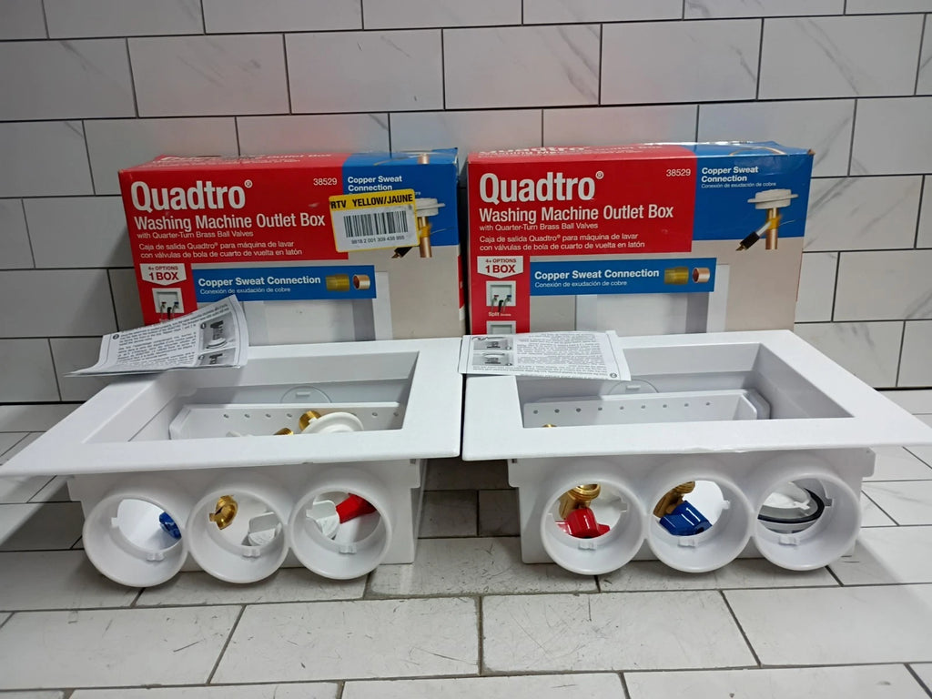 (2 Pack) Oatey 38529 Washing Machine Center Drain Outlet Box With Swt Valves OB