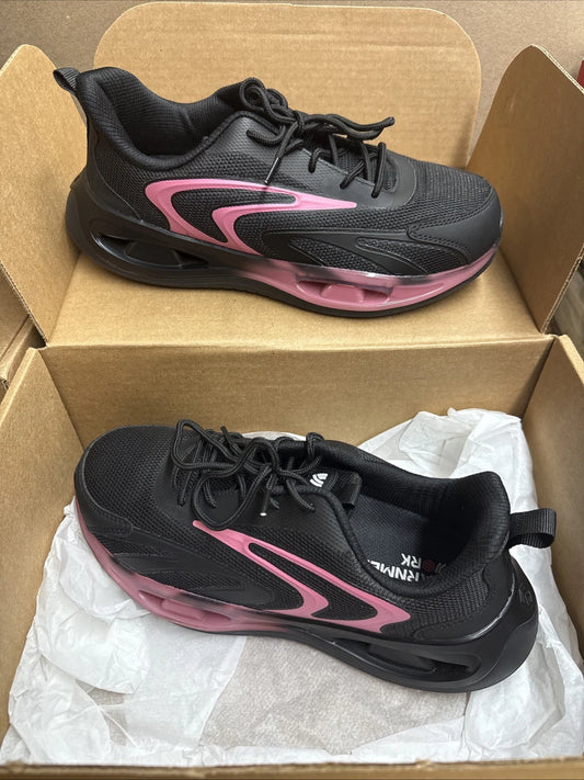 Larnmern Women’s Steel Toe Safety Shoes Non-slip Light Weight Size 9