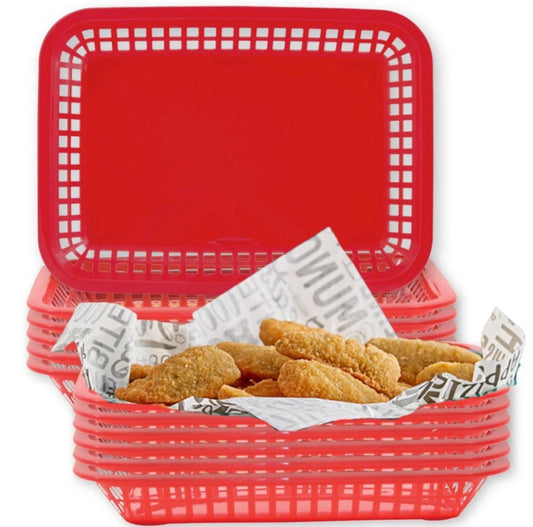 Products C1079R Cash and Carry Large Grande Basket, Red (Pack of 12)