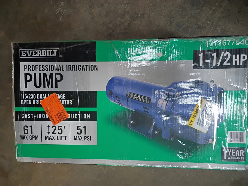 Everbilt HDLS15, 1-1/2 HP Cast Iron Lawn Irrigation Pump PARTS ONLY
