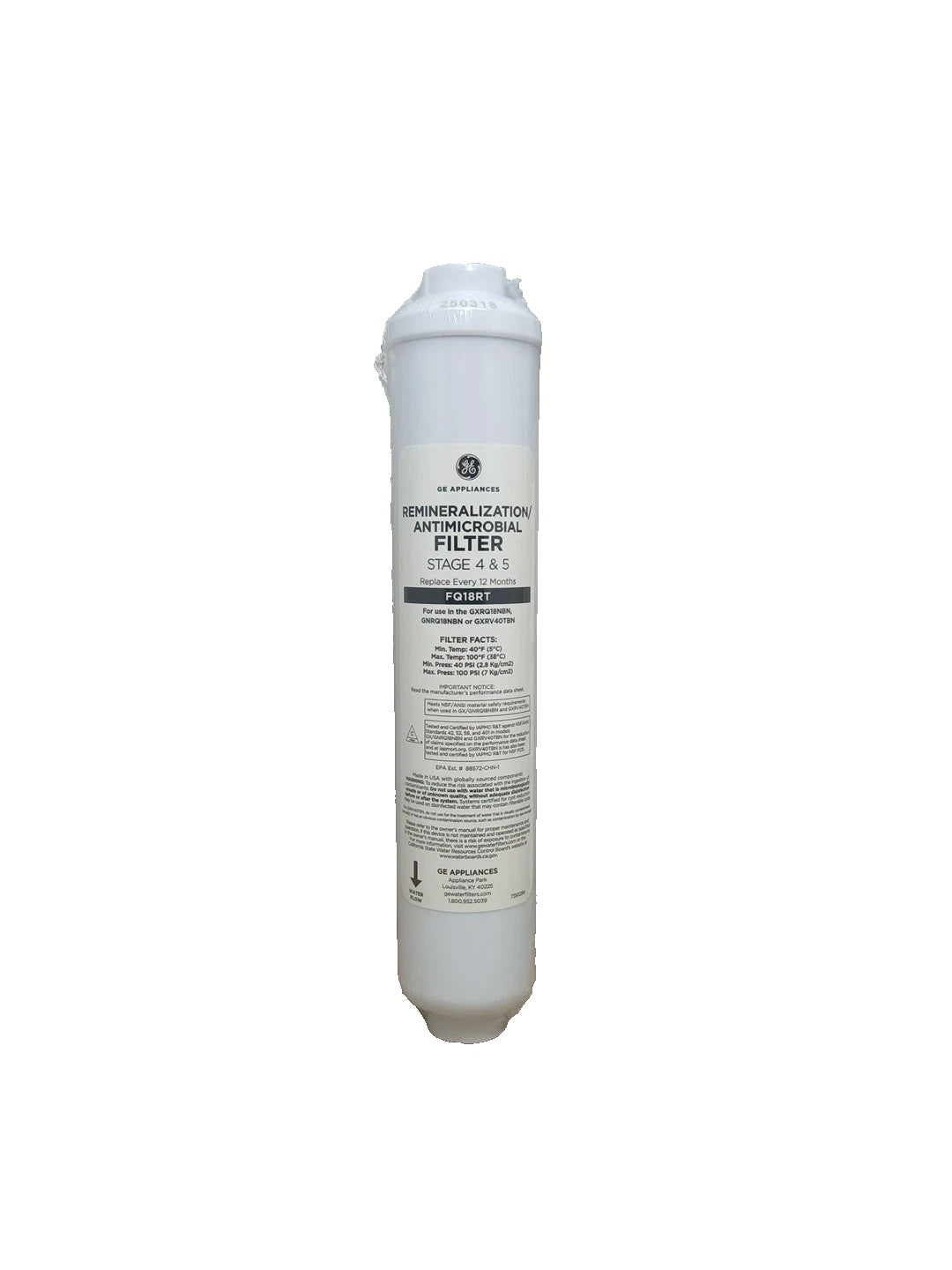 GE FQ18RT Reverse Osmosis Under Sink Replacement Filter
