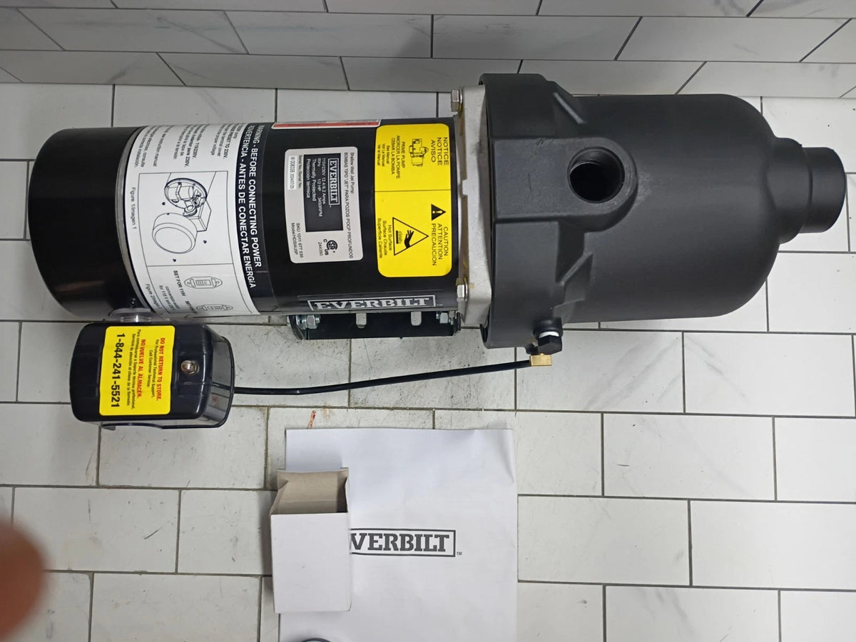 Everbilt HDSWH5P 1/2 HP Plastic Shallow Well Jet Pump New Open Box